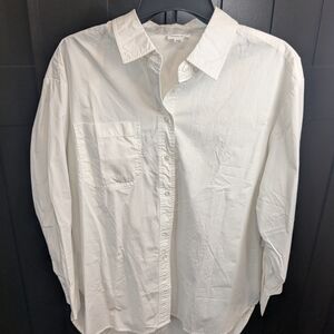Tribal White Button Down Shirt for Women
